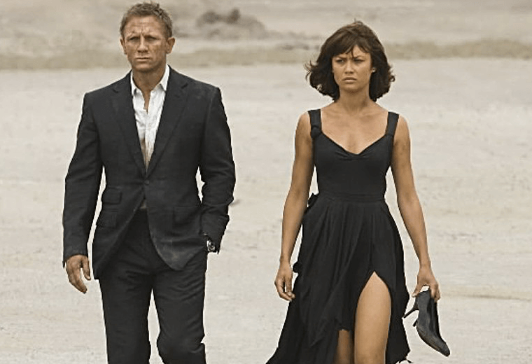 Daniel Craig and Olga Kurylenko in James Bond film, Quantum of Solace