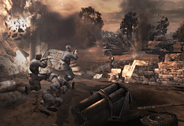 Company of Heroes: it's a strategy game. Not a boring one either.