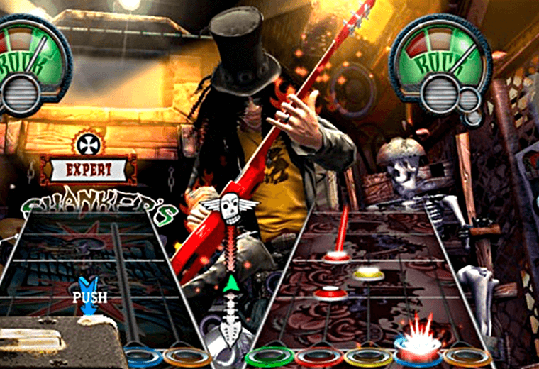 Video still from Guitar Hero