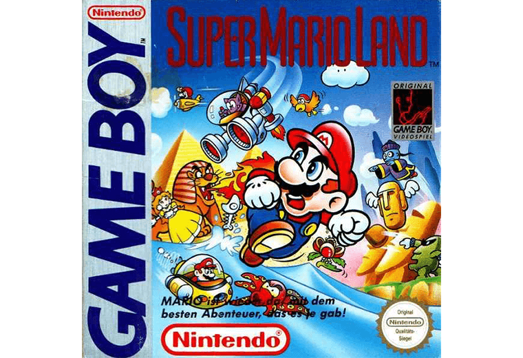Gameboy's Super Mario Land game cover artwork