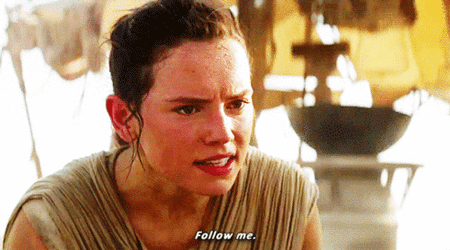 Rey embodies the coolness of Luke, Han and Leia