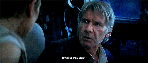 She holds her own against Harrison Ford