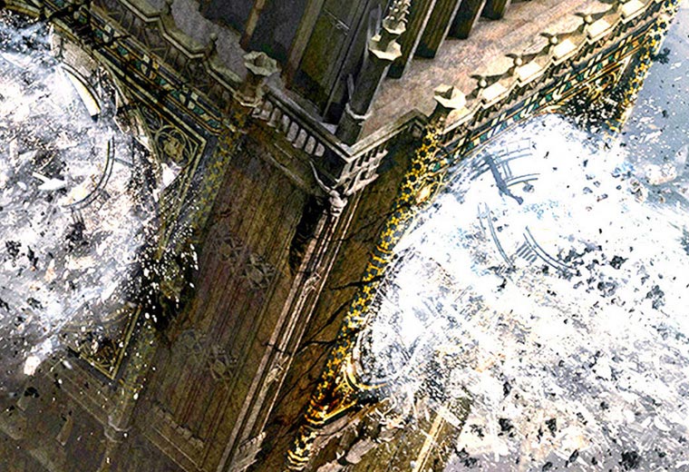 Hitting us where it hurts. By destroying our giant clock.