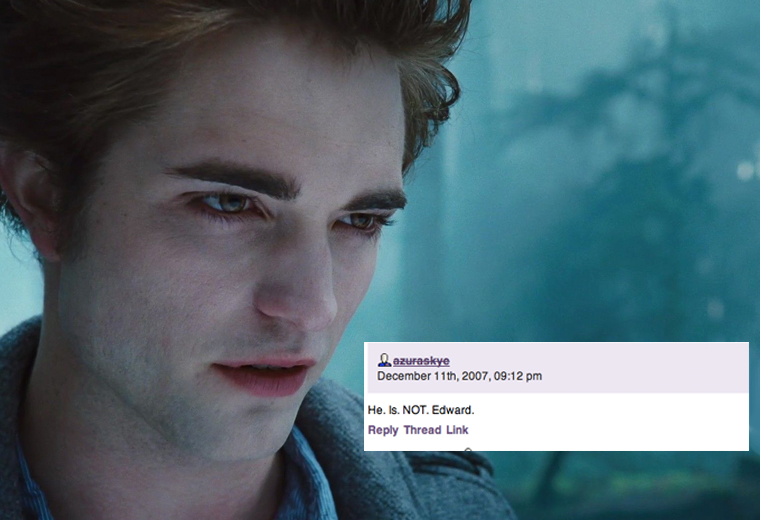 He’s not Edward. He’s a very naughty boy