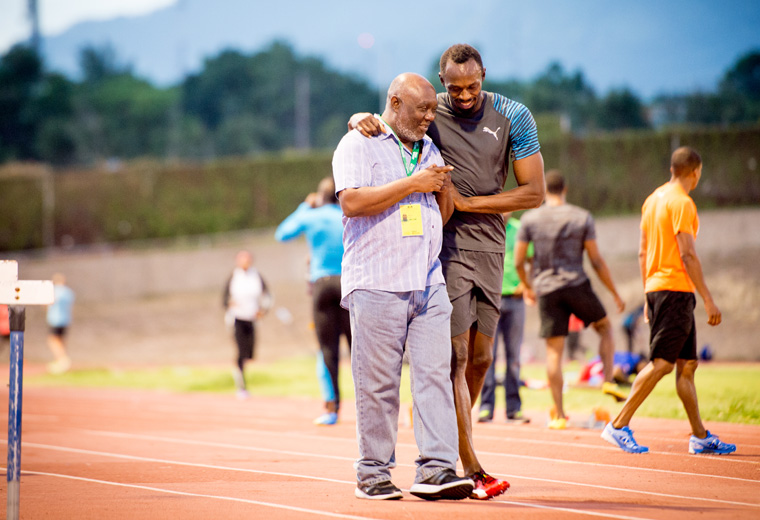 Bolt slows down for a quiet moment