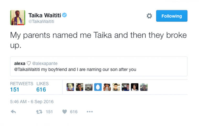Source: Twitter / @TaikaWaititi