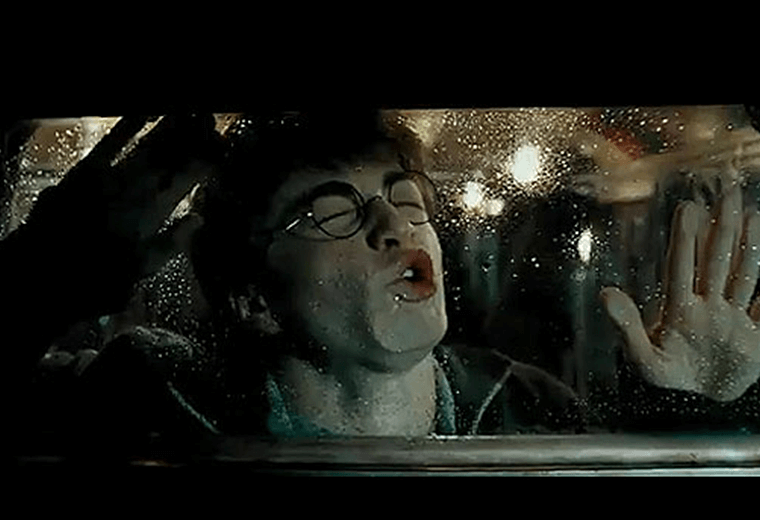 An invisible Knight bus whisks Harry off to the Leaky Cauldron.