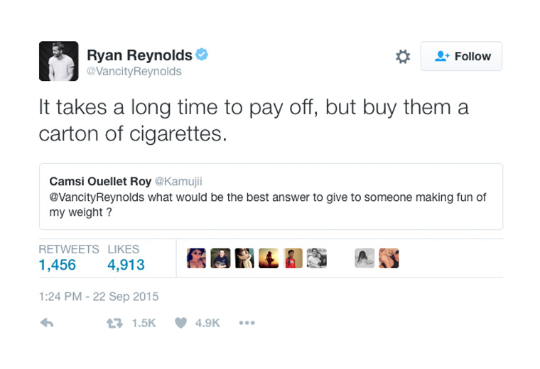 Source: Twitter / @VancityReynolds