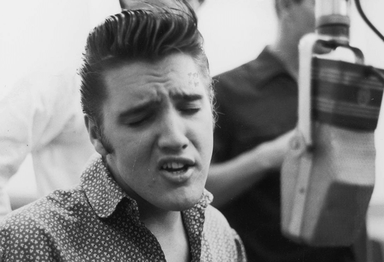 Elvis close-up with quiff
