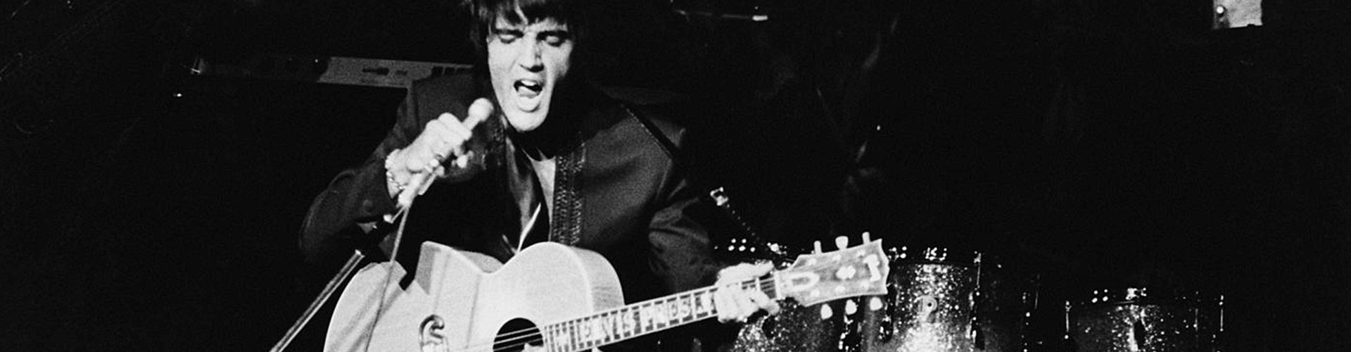Elvis performing on stage