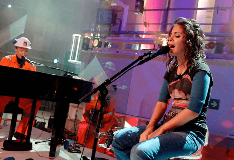 Katie Melua, deepest underwater gig at 303 metres below the North Sea.