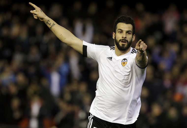 Alvaro Negredo scored five goals in 25 La Liga appearances for Valencia last season.