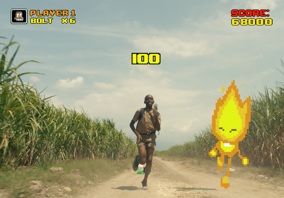 Arcade game with Usain Bolt