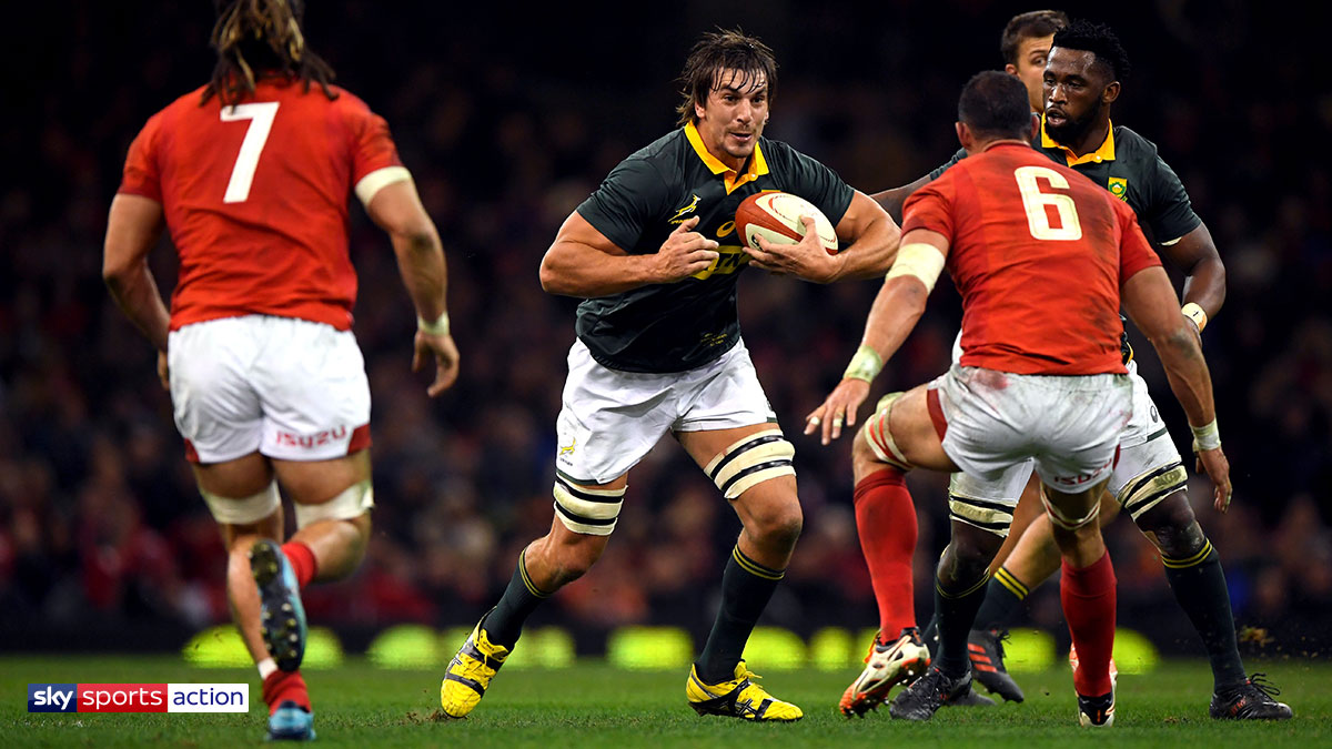 Eben Etzebeth playing rugby for South Africa