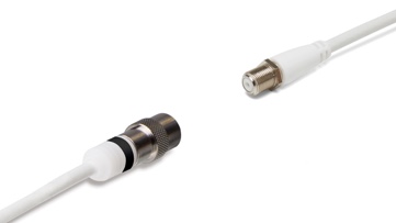 Virgin Media TV setup white isolator cable