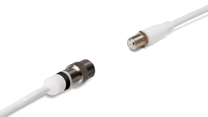 Virgin Media TV setup white isolator cable