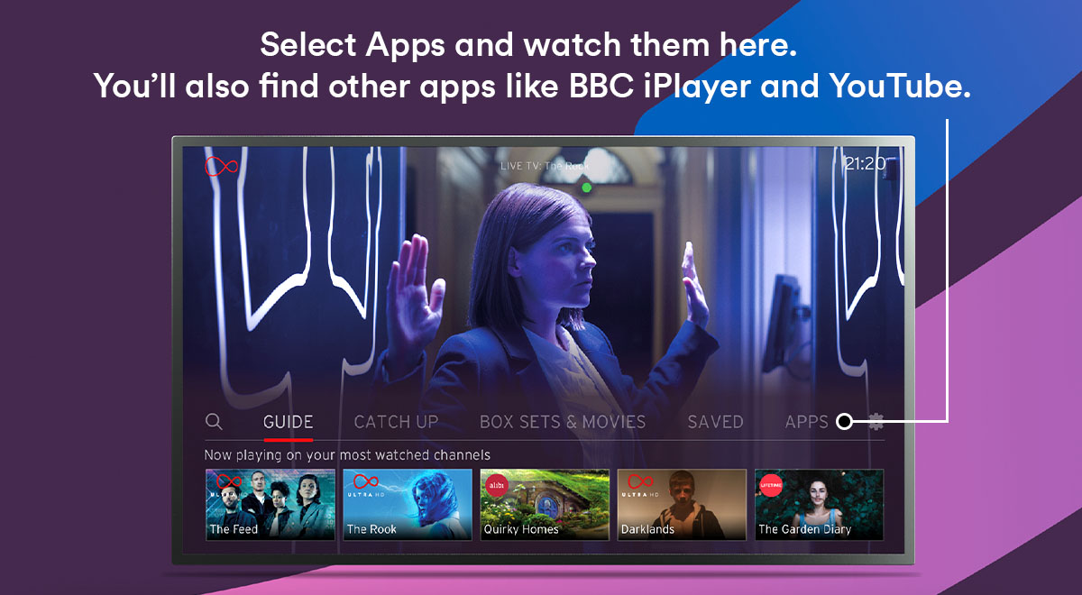 How do I use my apps on the Virgin Media TV 360 box? Virgin Media
