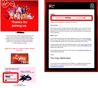 Virgin media e-bill