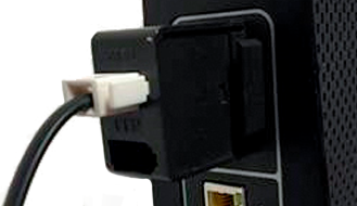 A Virgin Media 21 CV hub connector.
