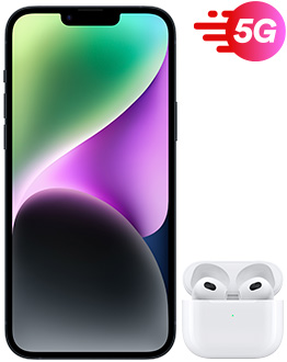 iPhone 14 Plus and Airpods Pro 3