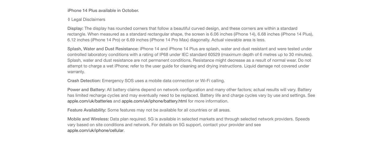 iPhone 14 and 14 Plus features