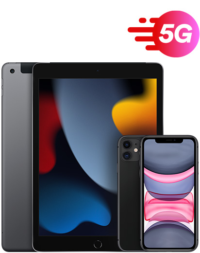iPhone 11 Black and iPad