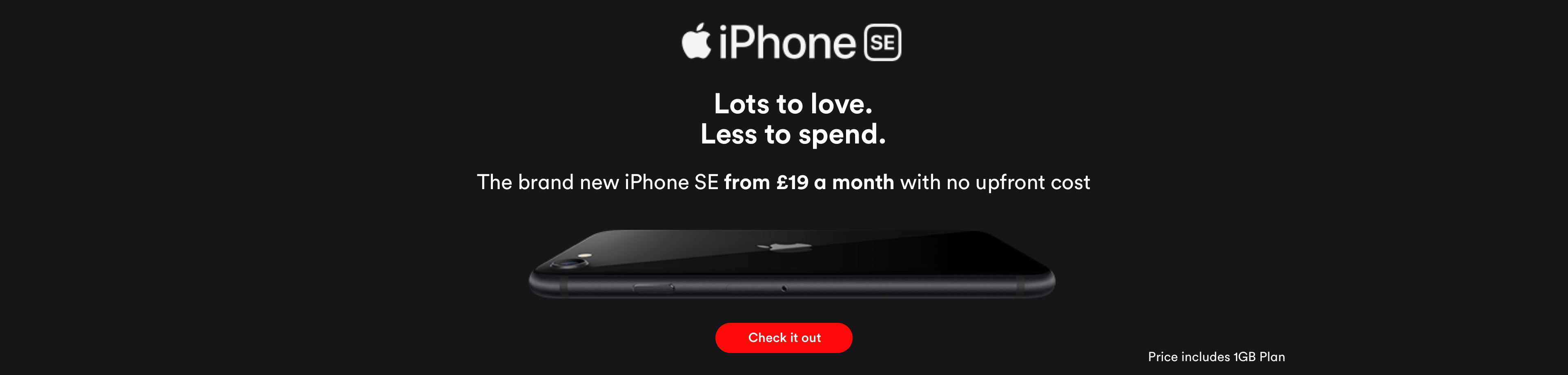 iPhone SE from £19 a month