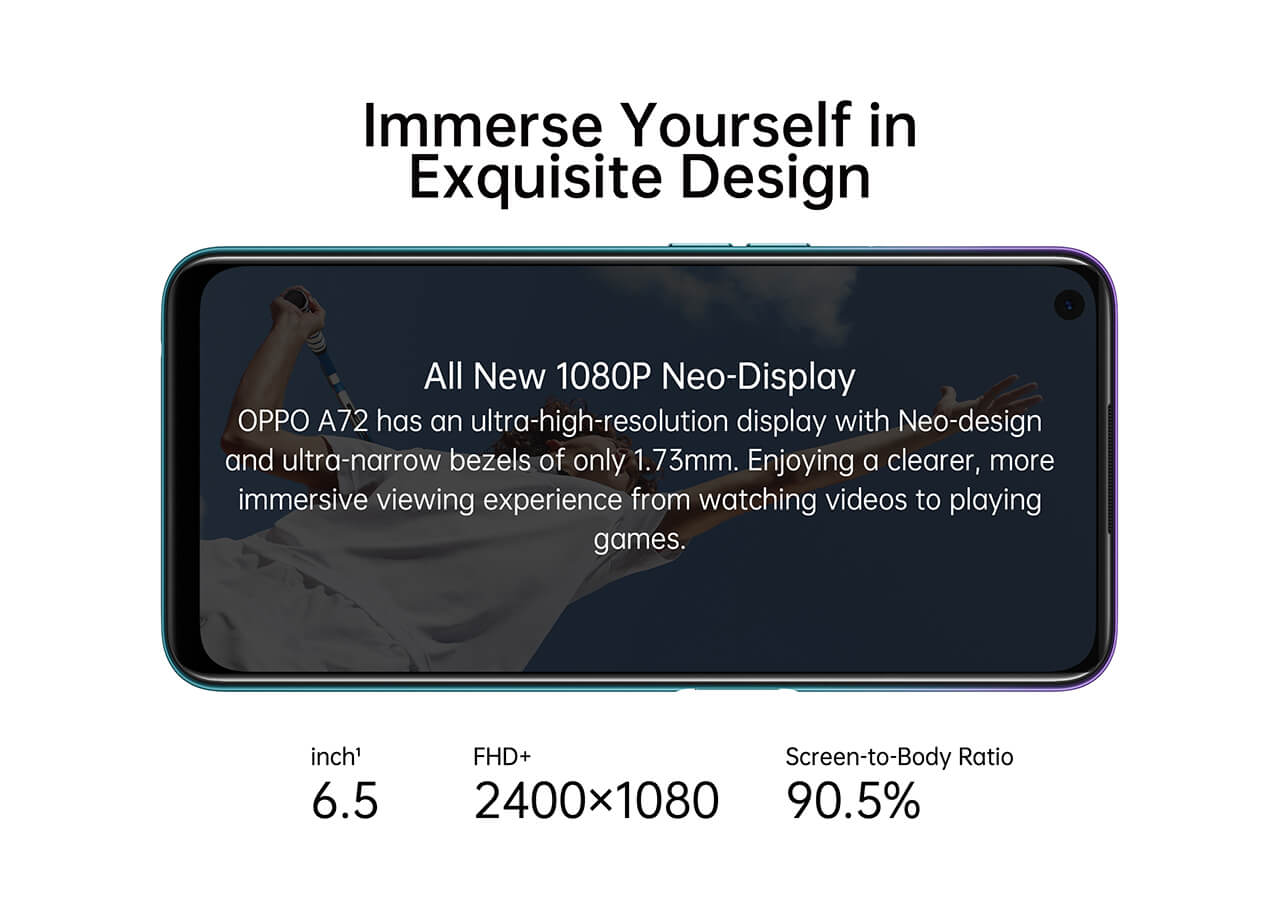 OPPO A72 features