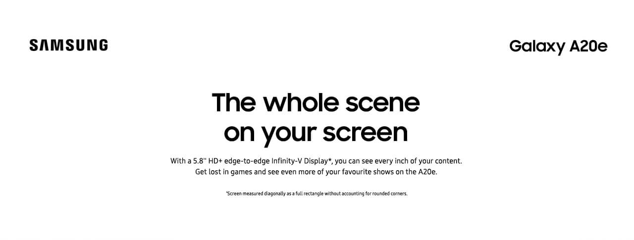 Galaxy A20e features