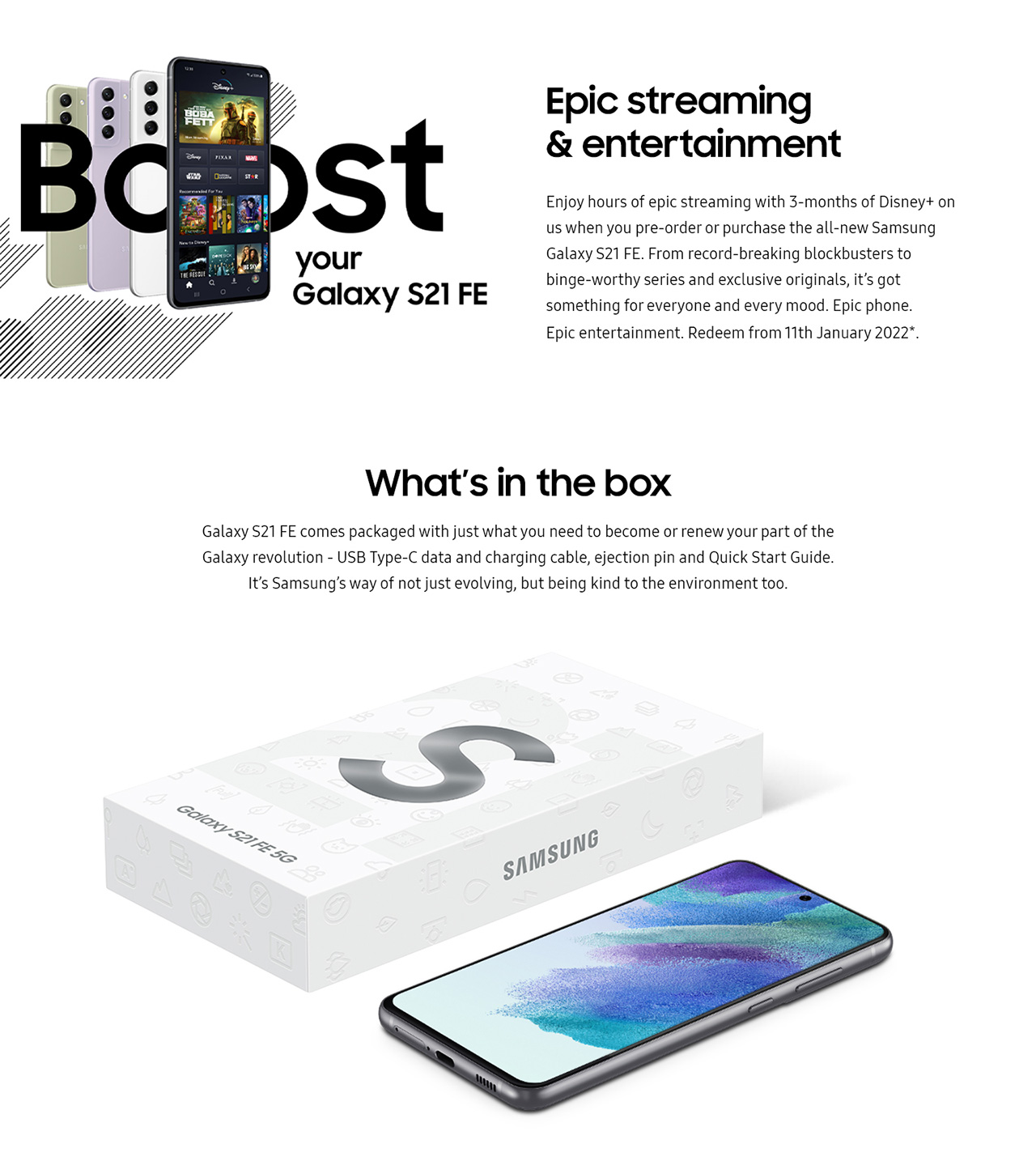 Samsung S21 FE 5G Features