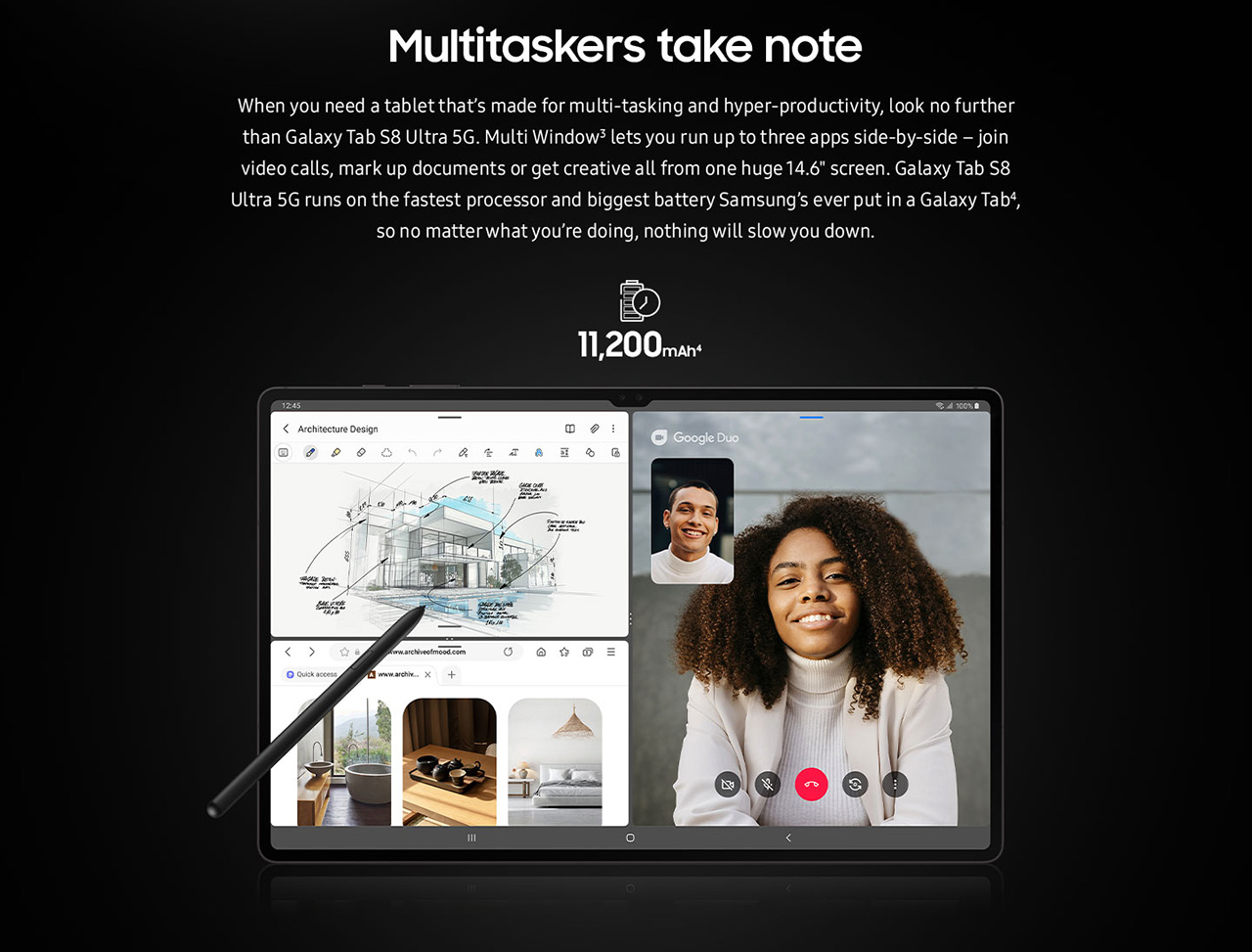 The Samsung Galaxy Tab S8 5G Ultra