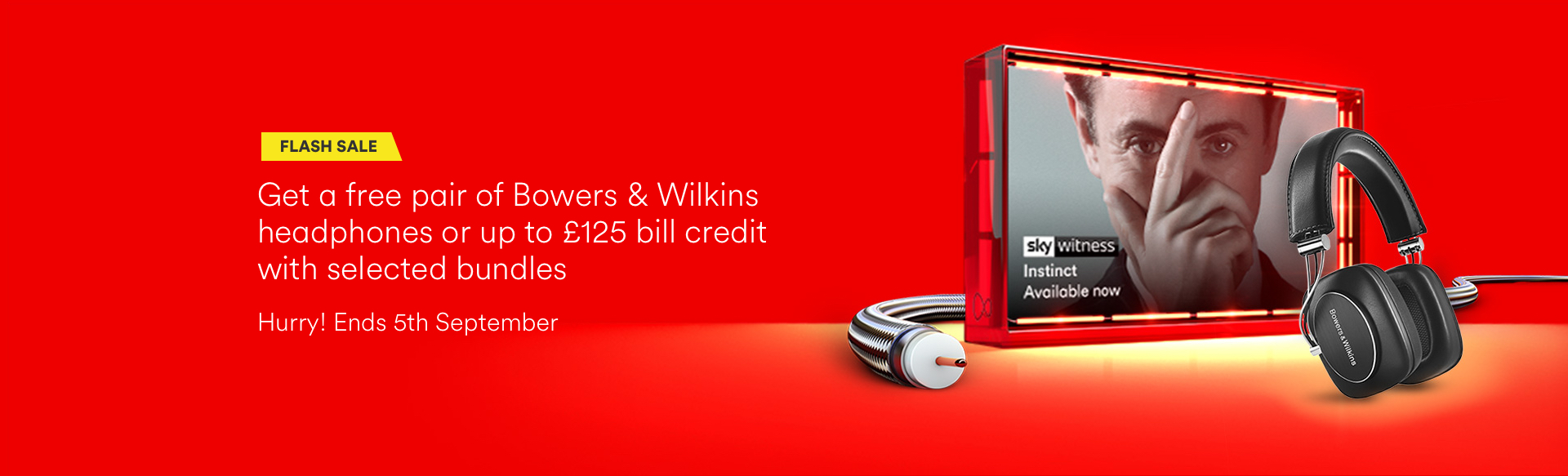 Bowers & Wilkins Free headphones flash sale from Virgin Media