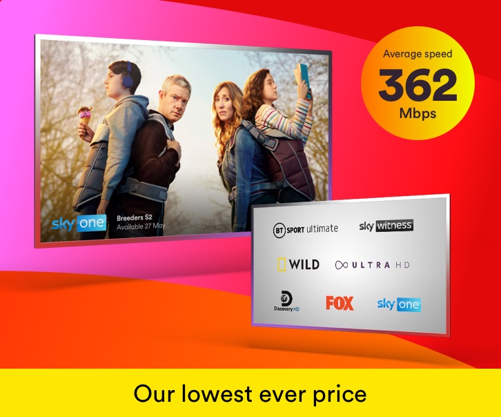 M350 Fibre Broadband & 190+ channels