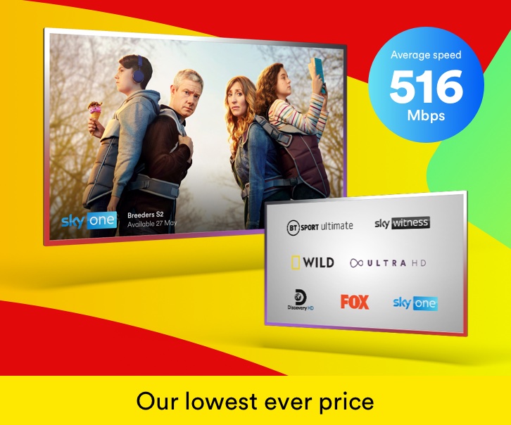 M500 Fibre Broadband & 190+ channels