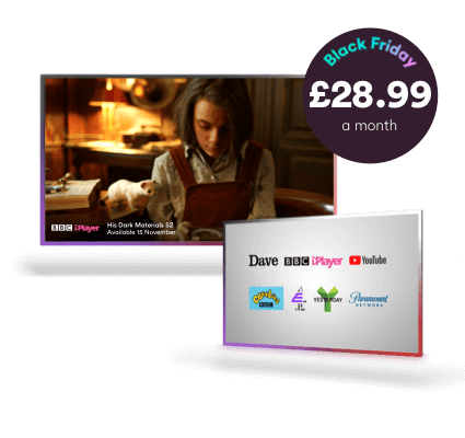 Get our Big M100 bundle for just £28.99 a month!