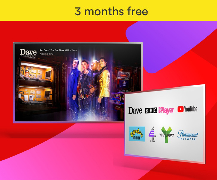 TV, broadband and phone for just £57 a month.