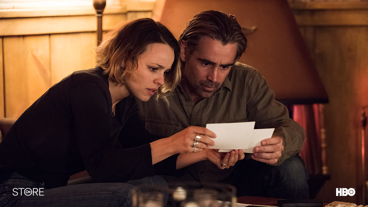 Rachel McAdams and Colin Farrell in True Detective season 2