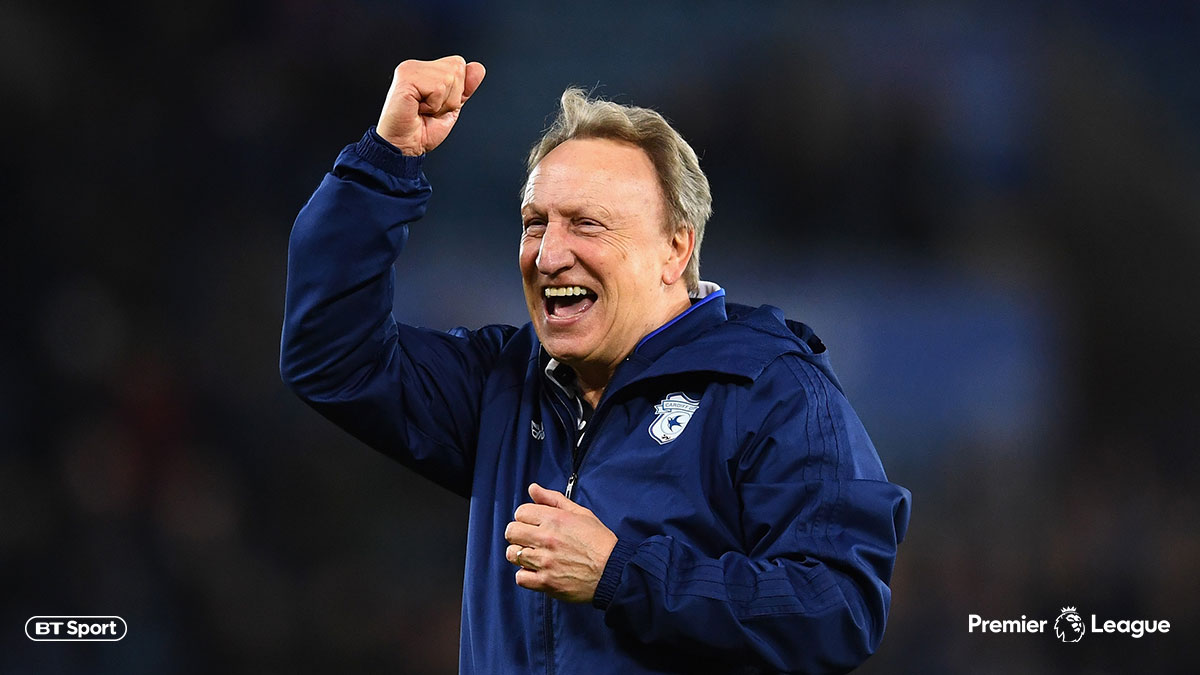 Neil Warnock managing Cardiff City FC