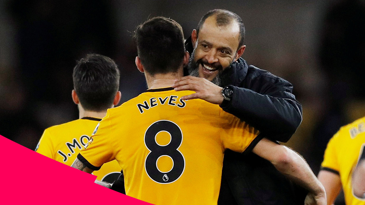 Wolverhampton boss Nuno Espírito Santo celebrating