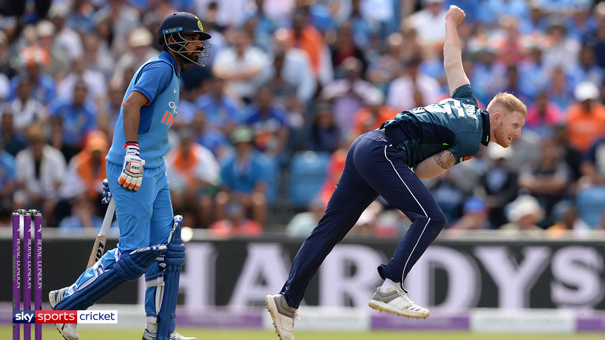 Cricketer Ben Stokes bowling