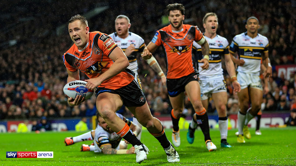 Greg Eden of Castleford Tigers playing in the rugby Super League