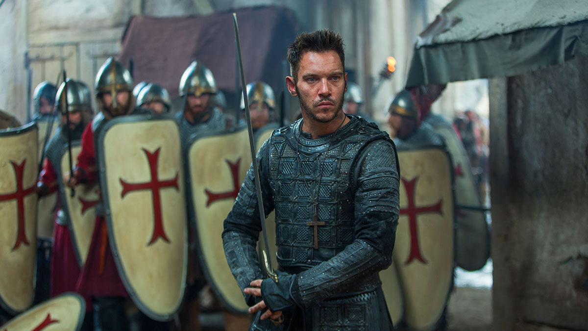 Jonathan Rhys Meyers as Bishop Heahmund in Vikings season 5