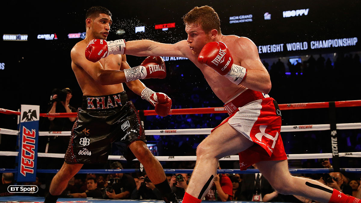 Boxer Amir Khan faces Canelo Álvarez