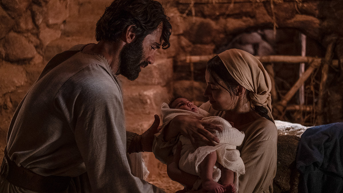 Ramin Karimloo as Joseph and Houda Echouafni as Mother Mary in Jesus: His Life