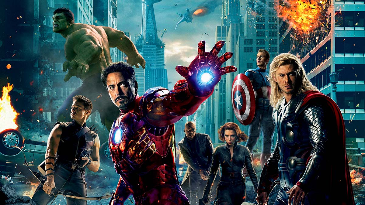 Hawkeye, Hulk, Iron Man, Nick Fury, Black Widow, Captain America and Thor in Marvel’s Avengers Assemble