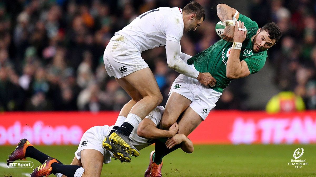 A tackle at Six Nations – Ireland v England
