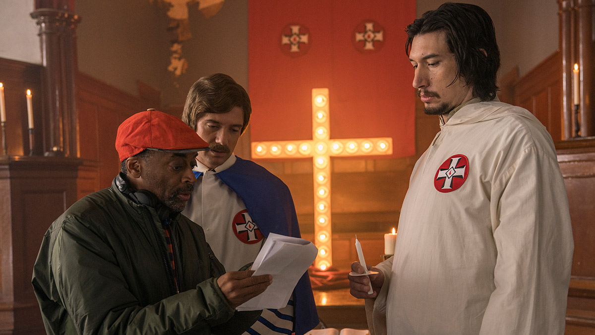 Director Spike Lee, Topher Grace and Adam Driver