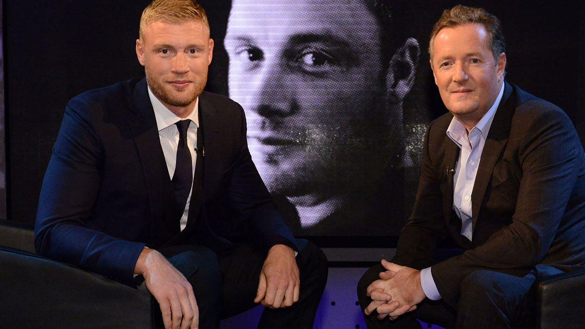 Cricketer Sir Freddy Flintoff speaks to Piers Morgan