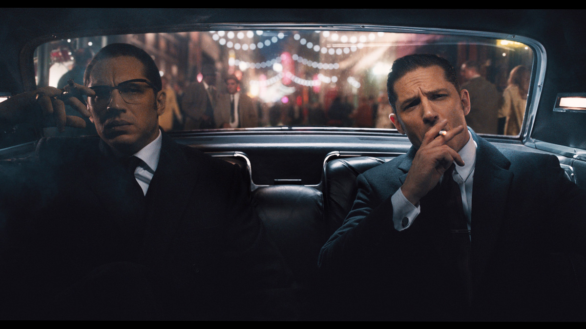 Tom Hardy and Ronnie and Reggie Kray in Legend
