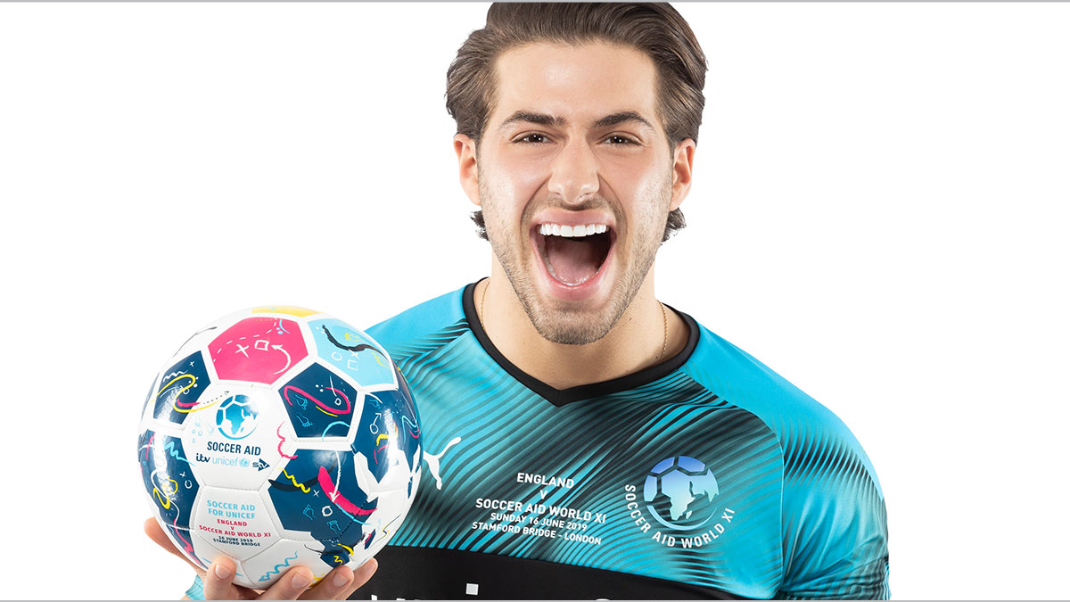 Soccer Aid player Kem Cetinay